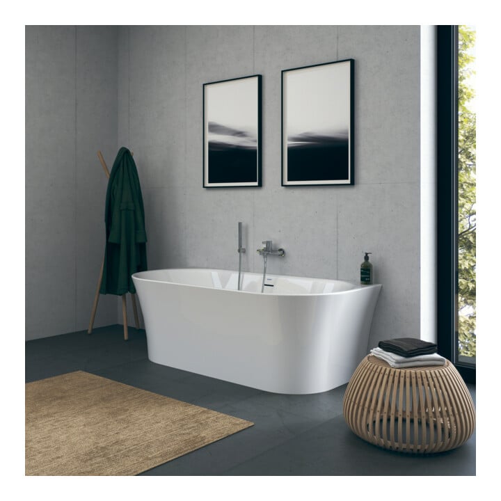 Duravit Baignoire ovale DuraSenja 150x75x58,5 cm, blanche, préinstallée, RS 2, avec FG+AÜL