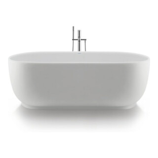 Duravit Baignoire ovale Luv 180x85x46 cm, libre, 2 rebords, blanc mat
