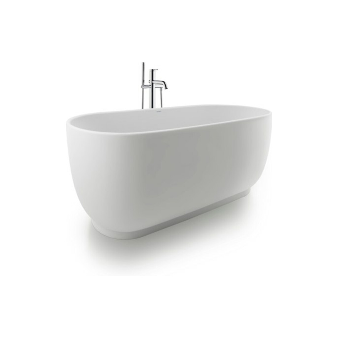 Duravit Baignoire ovale Luv 180x85x46 cm, libre, 2 rebords, blanc mat