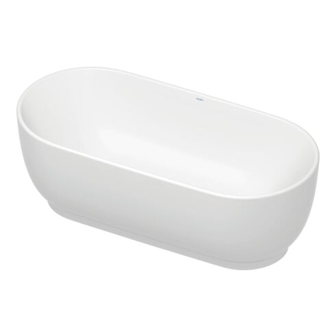 Duravit Baignoire ovale Luv 180x85x46 cm, libre, 2 rebords, blanc mat