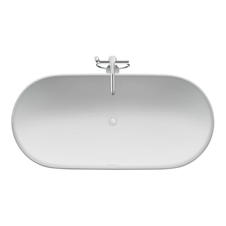 Duravit Baignoire ovale Luv 180x85x46 cm, libre, 2 rebords, blanc mat