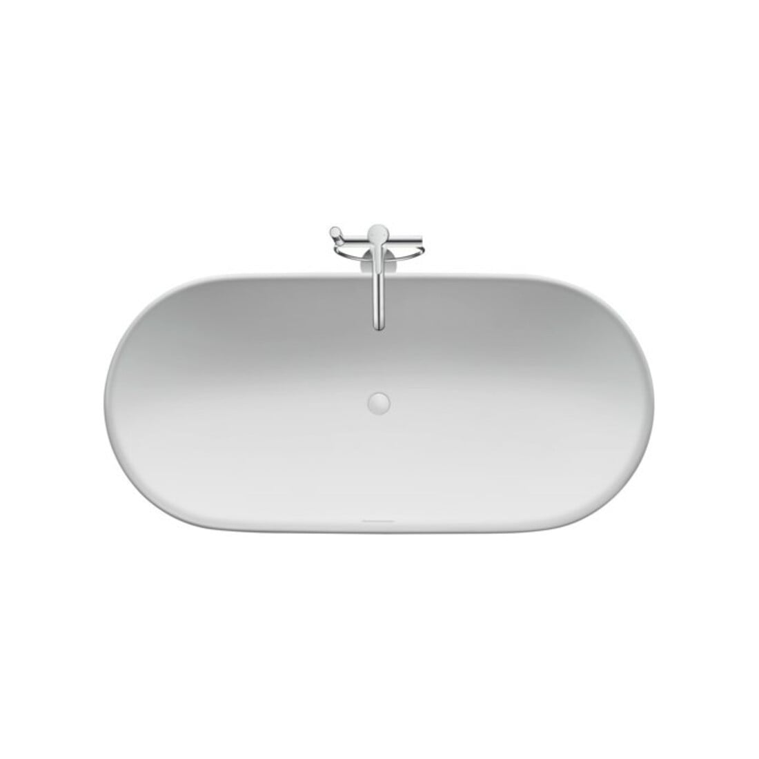 Duravit Baignoire ovale Luv 180x85x46 cm, libre, 2 rebords, blanc mat