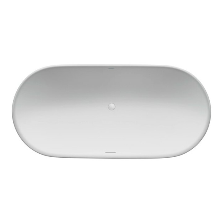 Duravit Baignoire ovale Luv 180x85x46 cm, libre, 2 rebords, blanc mat