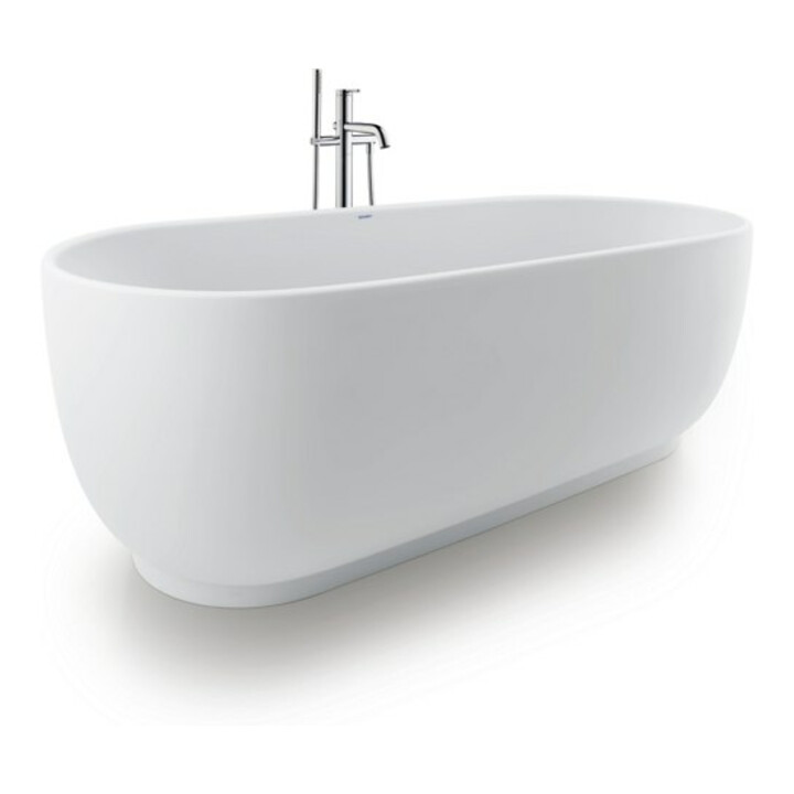 Duravit Baignoire ovale Luv 180x85x46 cm, libre, 2 rebords, blanc mat