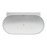 Duravit Baignoire ovale Luv 180x95x46 cm, pré-équipée, 2 jets, blanc mat