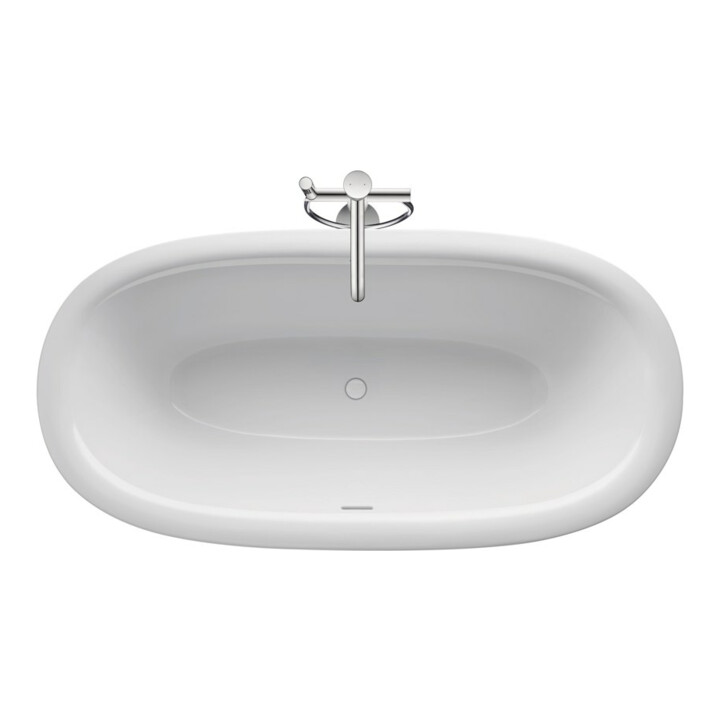 Duravit Baignoire ovale White Tulip 180x90x48 cm, îlot, 2 RS, blanc