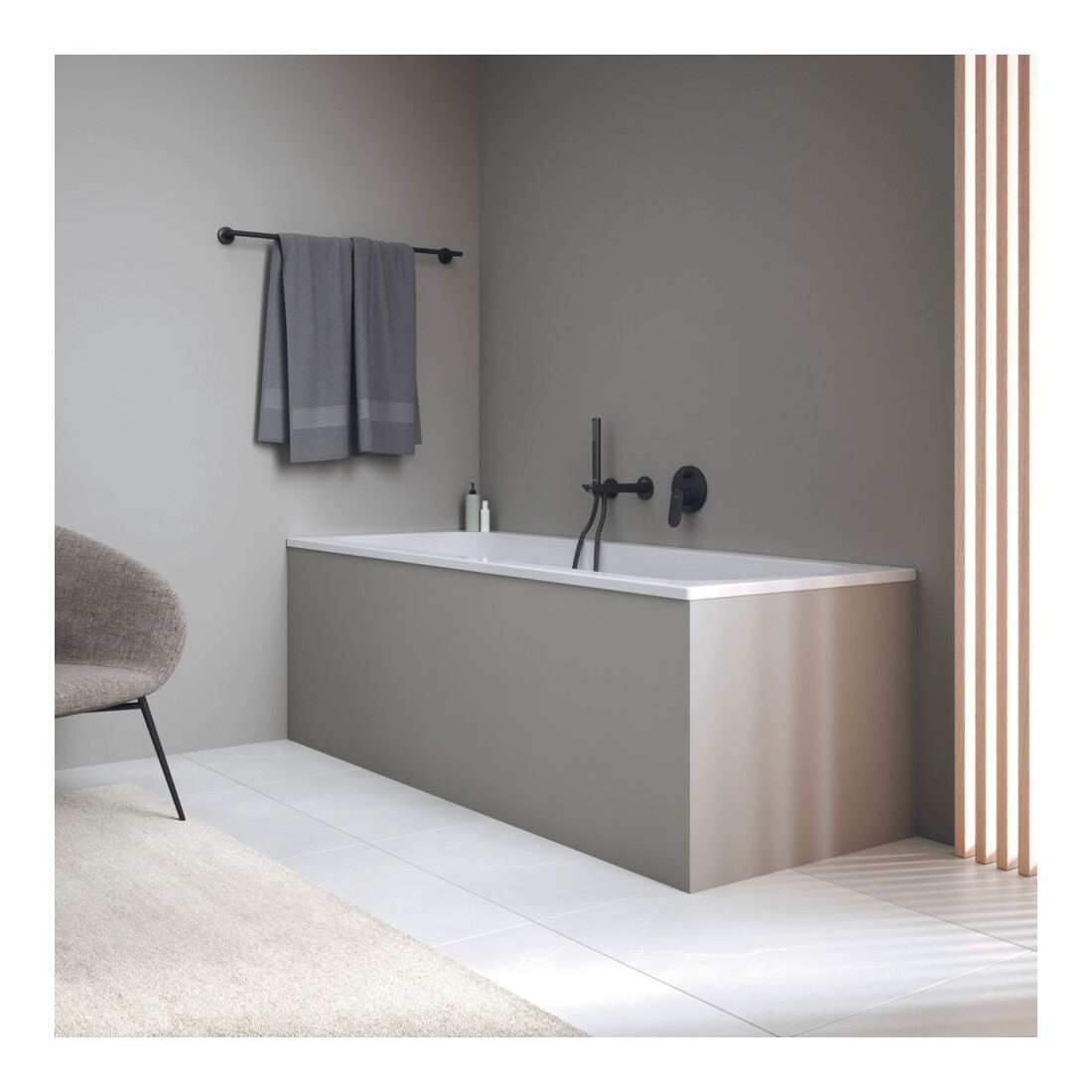 Duravit Baignoire Qatego 170x70 cm, version EB, 1 RS, blanc