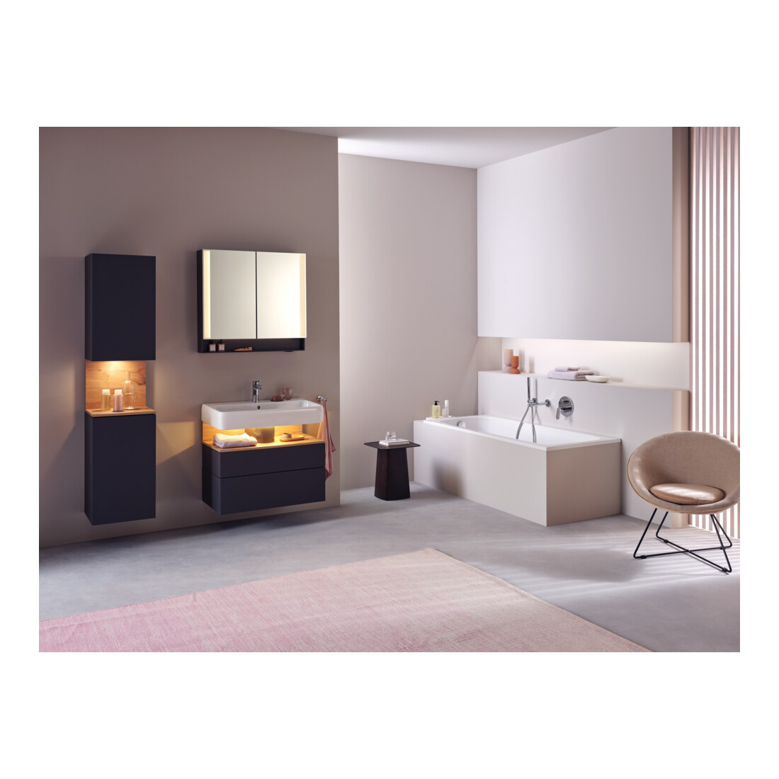 Duravit Baignoire Qatego 170x75 cm, version EB, 1 RS, blanc
