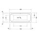 Duravit Baignoire Qatego 180x80 cm, version EB, 2 RS, blanc