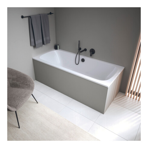 Duravit Baignoire Qatego 180x80 cm, version EB, 2 RS, blanc