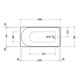Duravit Baignoire rectangulaire à remous D-Neo 150x75 cm, version EB, 1 RS, blanc-3