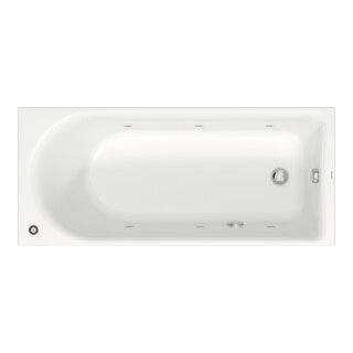Duravit Baignoire rectangulaire à remous D-Neo 160x70 cm, version EB, 1 RS, blanc