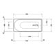 Duravit Baignoire rectangulaire à remous D-Neo 160x70 cm, version EB, 1 RS, blanc-3