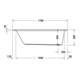 Duravit Baignoire rectangulaire à remous D-Neo 170x70 cm, version EB, 1 RS, blanc-4