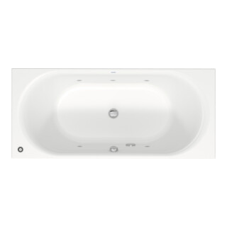 Duravit Baignoire rectangulaire à remous D-Neo 180x80 cm, version EB, 2 RS, blanc