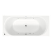 Duravit Baignoire rectangulaire à remous D-Neo 180x80 cm, version EB, 2 RS, blanc