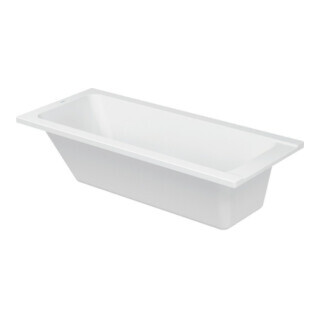 Duravit Baignoire rectangulaire D-Code 160x70x42 cm, vidage au pied, 1 trop-plein, blanc