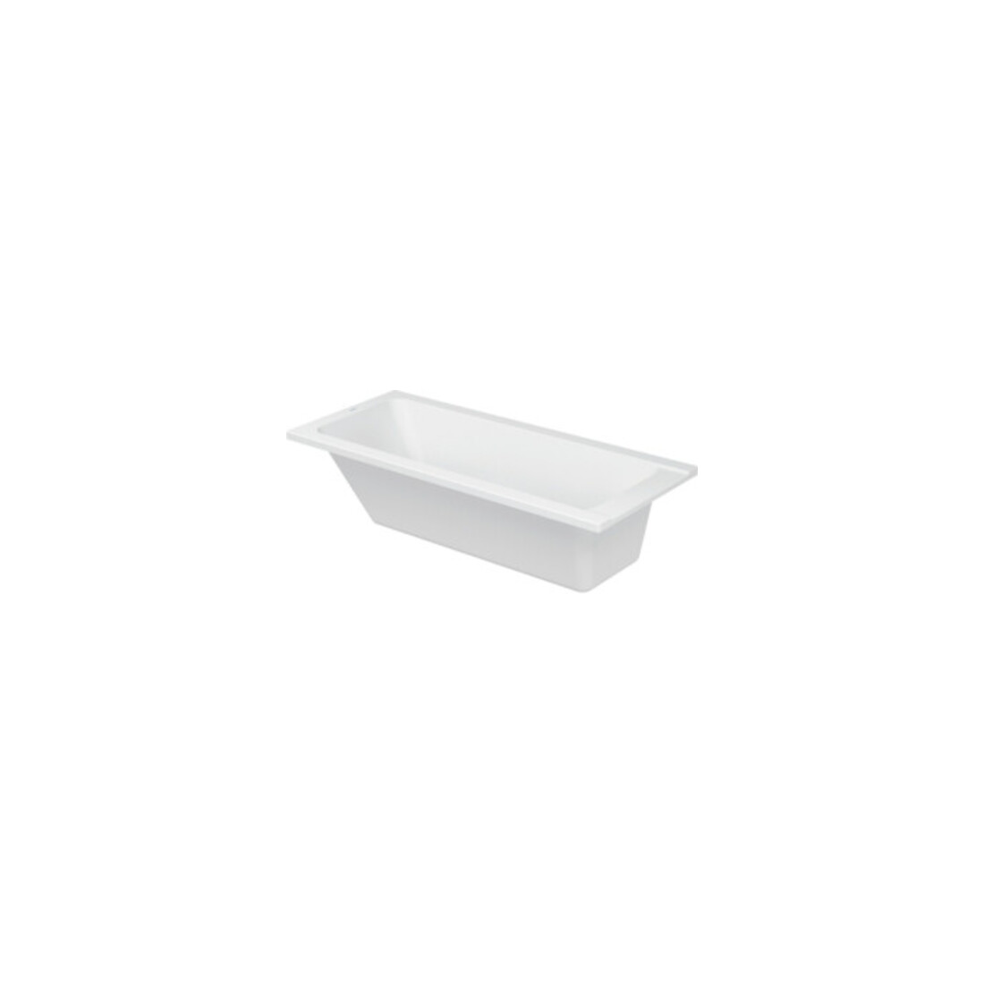 Duravit Baignoire rectangulaire D-Code 160x70x42 cm, vidage au pied, 1 trop-plein, blanc