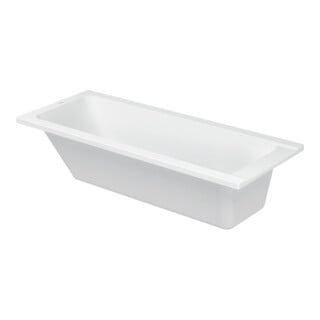 Duravit Baignoire rectangulaire D-Code 170x70x42 cm, vidage au pied, 1 trop-plein, blanc