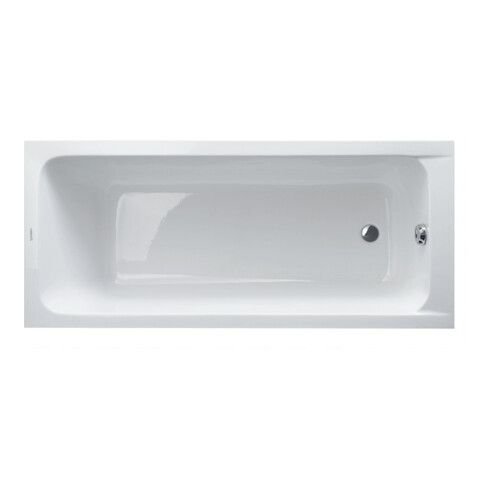 Duravit Baignoire rectangulaire D-Code 170x70x42 cm, vidage au pied, 1 trop-plein, blanc