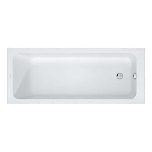 Duravit Baignoire rectangulaire D-Code 170x70x45cm, vidage pied, 1 trop-plein, blanc