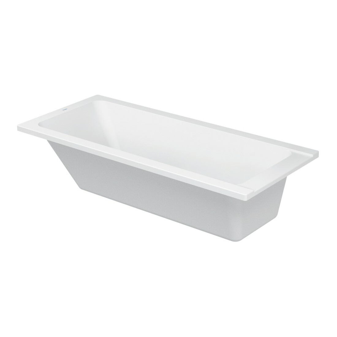 Duravit Baignoire rectangulaire D-Code 170x75x42 cm, vidage pied, 1 trop-plein, blanc