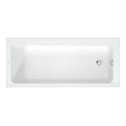 Duravit Baignoire rectangulaire D-Code 175x75x45 cm, vidage au sol, 1 trop-plein, blanc
