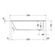 Duravit Baignoire rectangulaire D-Code 175x75x45 cm, vidage au sol, 1 trop-plein, blanc-4