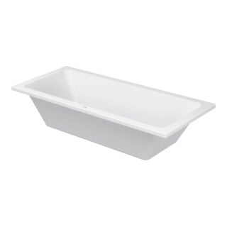 Duravit Baignoire rectangulaire D-Code 180x80x42 cm, vidage central, 2 trop-pleins, blanc