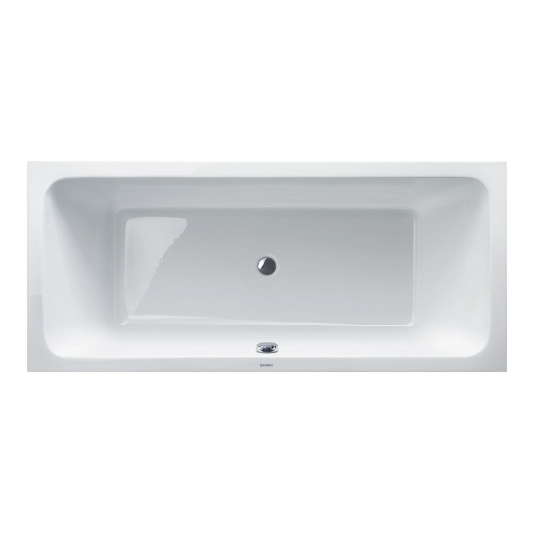 Duravit Baignoire rectangulaire D-Code 180x80x42 cm, vidage central, 2 trop-pleins, blanc