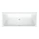 Duravit Baignoire rectangulaire D-Code 180x80x45 cm, vidage au pied, 1 trop-plein, blanc-1