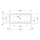 Duravit Baignoire rectangulaire D-Code 180x80x45 cm, vidage au pied, 1 trop-plein, blanc