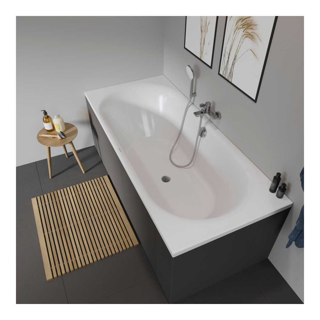 Duravit Baignoire rectangulaire D-Neo 180x80x46,5 cm, version EB, 2 RS, blanc