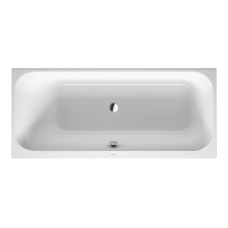 Duravit Baignoire rectangulaire Happy D.2 160x70x46 cm, encastrable, 1 trop-plein gauche, blanc