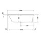 Duravit Baignoire rectangulaire Happy D.2 170x70x46 cm, encastrable, 1 robinet gauche, blanc-2