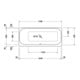 Duravit Baignoire rectangulaire Happy D.2 170x75x46 cm, encastrée, 1 trop-plein gauche, blanc