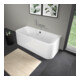 Duravit Baignoire rectangulaire Happy D.2 180x80x46 cm, acrylique, 2 parois, blanc-2