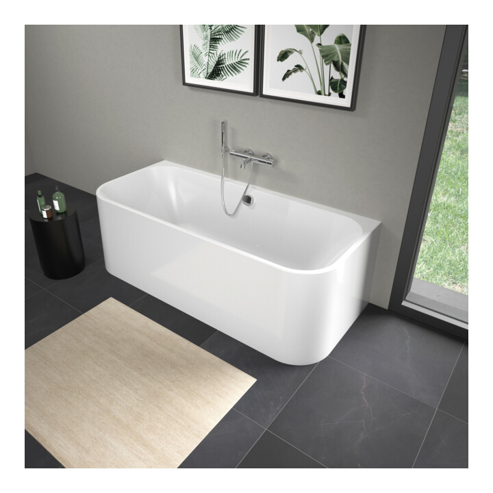 Duravit Baignoire rectangulaire Happy D.2 180x80x46 cm, acrylique, 2 parois, blanc