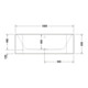 Duravit Baignoire rectangulaire Happy D.2 180x80x46 cm, acrylique, 2 parois, blanc