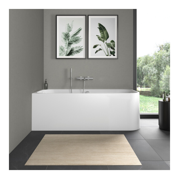 Duravit Baignoire rectangulaire Happy D.2 180x80x46 cm, angle gauche, 2 côtés, blanc