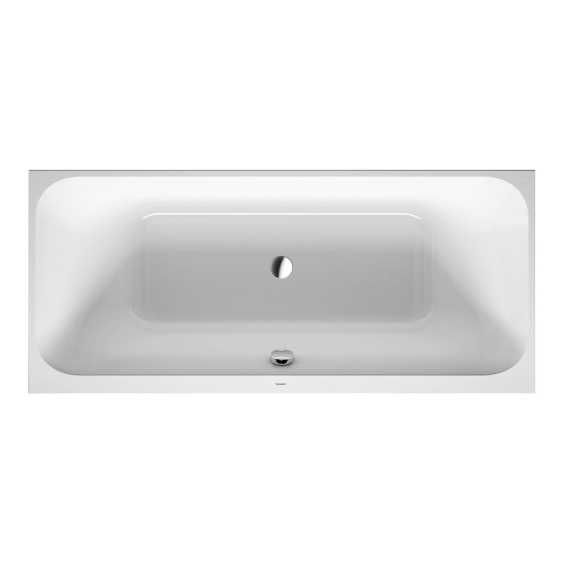 Duravit Baignoire rectangulaire Happy D.2 180x80x46 cm, version EB, 2 RS, blanche