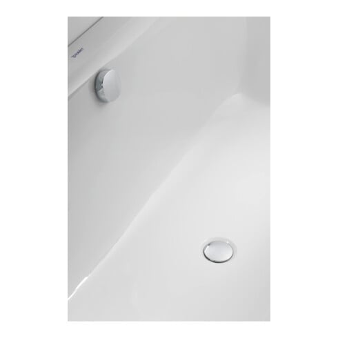 Duravit Baignoire rectangulaire Happy D.2 180x80x46 cm, version EB, 2 RS, blanche