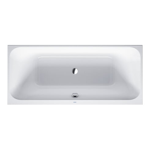 Duravit Baignoire rectangulaire Happy D.2 180x80x46 cm, version EB, 2 RS, blanche