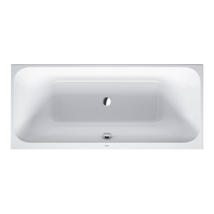 Duravit Baignoire rectangulaire Happy D.2 180x80x46 cm, version EB, 2 RS, blanche