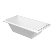 Duravit Baignoire rectangulaire Starck 180x90x46 cm, EB-Vers., 2 RS, avec MA, blanc