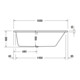 Duravit Baignoire trapèze No. 1 160x85x46 cm, version EB, 1 RS droite, blanc