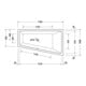 Duravit Baignoire Trapèze No. 1 170x100x46cm, version EB, 1 RS droite, blanche-3