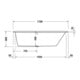 Duravit Baignoire Trapèze No. 1 170x100x46cm, version EB, 1 RS droite, blanche-4