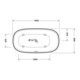Duravit Baignoire Zencha 160x85x45,5 cm, 1 RS, indépendante, blanc mat