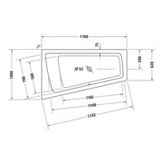 Duravit Bain à remous Paiova 170x100 cm, Combi E, EB-Vers, 1 RS L, blanc-4